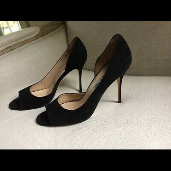 Manolo Blahnik Shoes - Manolo Blahnik Pumps D’Orsay Black Suede Stretsy